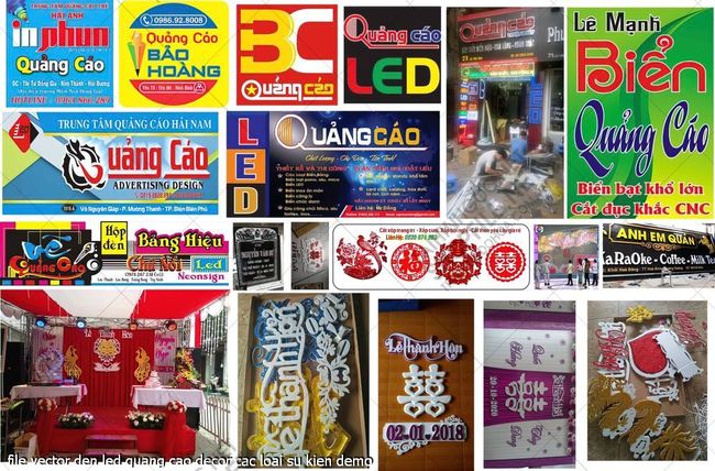 file vector den led quang cao decor cac loai su kien 